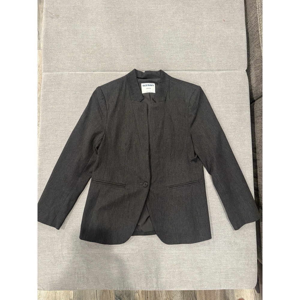 Old Navy Grey Tailored Fit Classic Suit Blazer Jacket Small Petite Great Quality